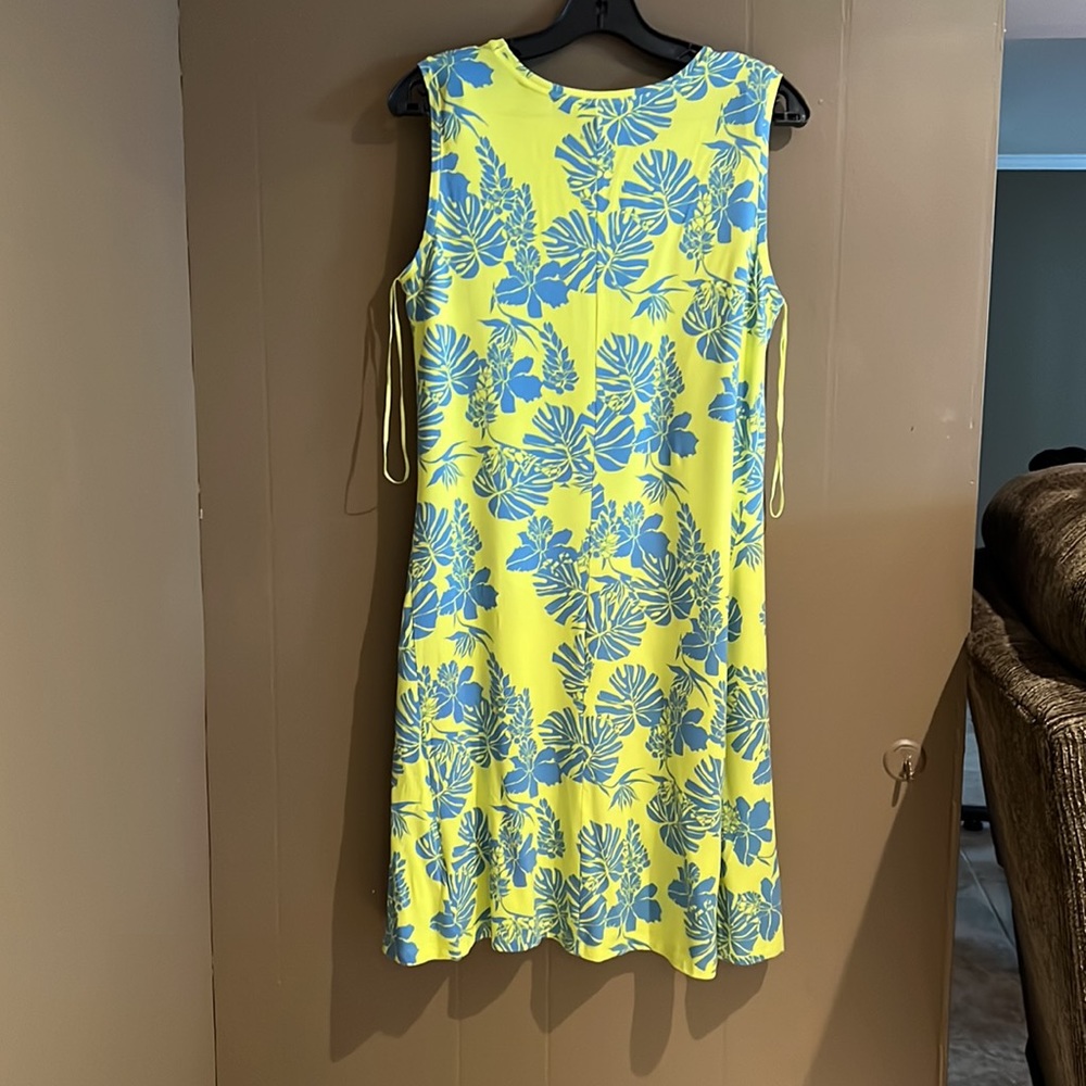 Style & Co A-Line Sleeveless Floral Flip Flop Dress Sz L. NEW